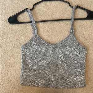 Grey crop top